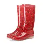 Galoches pour femmes bottes de pluie à imprimé Floral femmes imperméable travail jardin chaussures d'eau dames botte en caoutchouc antidérapante chaussures de pluie hautes 1