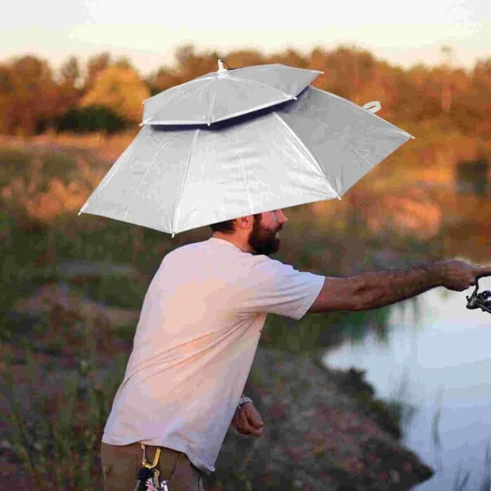 Casquette parapluie pliable