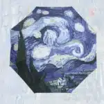 Van Gogh-Parapluie de Peinture à l'Huile pour Femme, Parasol Créatif, Ciel Étoilé, Voyage en Plein Air, Soleil, Pluie, Fille 2
