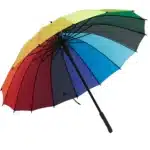 Parapluie long 92cm 16 embouts élégant et moderne multicolore et solide poignée ergonomique lisse et facile à transporter pointe de poteau inversé pour un support très robuste couleurs vives et un squelette en métal audacieux 5