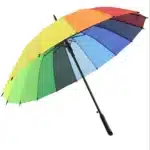 Parapluie long 92cm 16 embouts élégant et moderne multicolore et solide poignée ergonomique lisse et facile à transporter pointe de poteau inversé pour un support très robuste couleurs vives et un squelette en métal audacieux 3