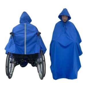 Poncho impermeable fauteuil roulant