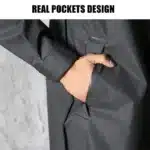 Poncho de pêche étendu et épais, imperméable pour hommes, capuche coupe-vent, imperméable pour parapluie de pluie, manteau résistant pour motard 4