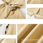 Longues à capuche pour vestes de pluie pour femmes, coupe-vent imperméable, manteau d'extérieur, Trench 4