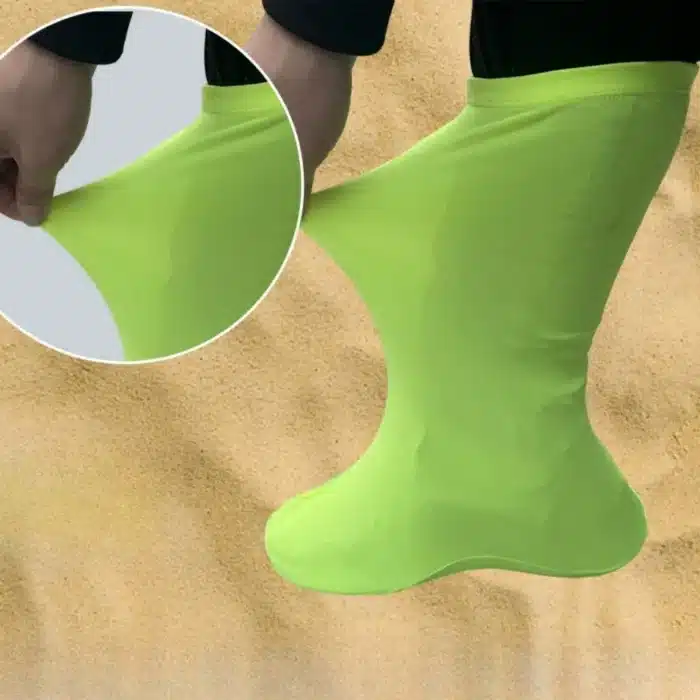 Couvre-chaussures montantes – Protecteurs élastiques pour bottes de randonnée en plein air, équipement anti-sable et anti-poussière imperméable pour la plage et la neige, cadeau dans le désert 2