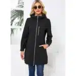 Veste longue à capuche verte pour femmes, manteaux décontractés à la mode, taille européenne S-3XL, Trench pour femmes, rose noir bleu disponible 4