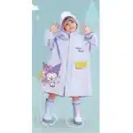 Kuromi nouveau imperméable pour enfants Sanrio corps complet imperméable maternelle hommes et femmes étudiants mode Poncho de pluie 2