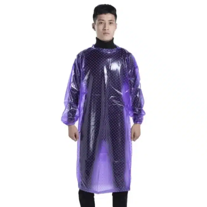 Tablier en plastique Transparent PVC, épais, imperméable, résistant à l'huile, salopette à manches longues, vêtements de protection, vêtements de travail aquatiques pour la maison 2