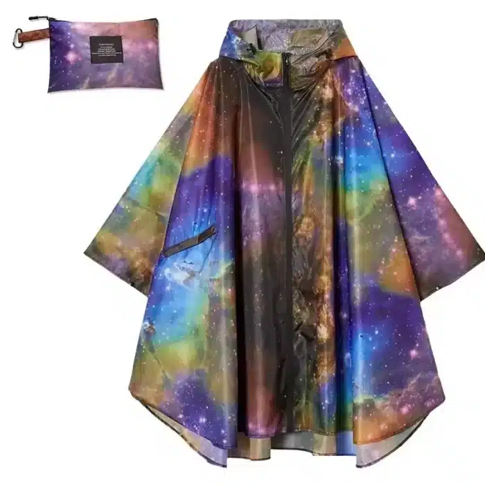 Hommes et femmes Van Gogh ciel étoilé imperméable coloré randonnée manteau de pluie unisexe Poncho imperméable cape alpinisme vêtements de pluie 2