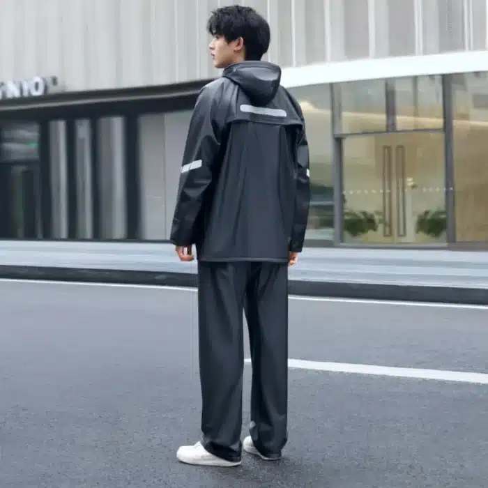 Adulte imperméable hommes moto Poncho équipement de pluie moto imperméable imperméable épaissi Pvc voyage en plein air randonnée ensemble de vêtements de pluie 3