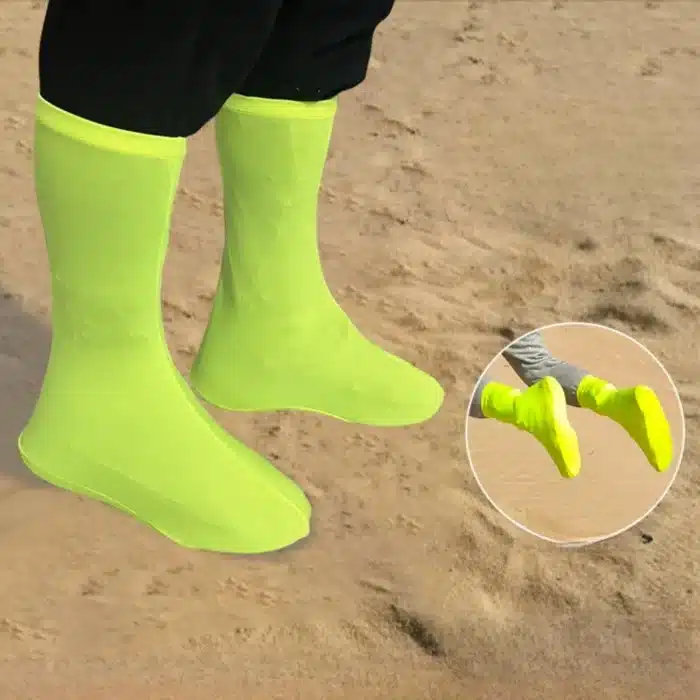 Couvre-chaussures montantes – Protecteurs élastiques pour bottes de randonnée en plein air, équipement anti-sable et anti-poussière imperméable pour la plage et la neige, cadeau dans le désert 1