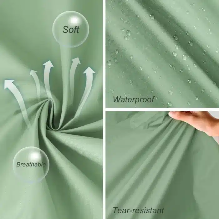 Imperméables longs pour femmes, veste de pluie, coupe-vent à capuche pliable, taille réglable légère, protection anti-tempête extérieure 2