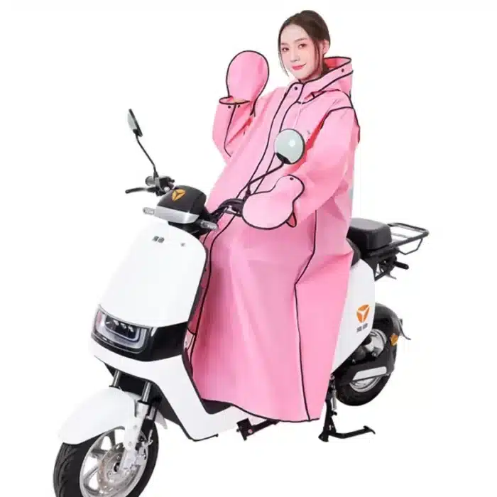 Imperméable long EVA : équipement de pluie imperméable à fermeture éclair pour hommes et femmes. Poncho réutilisable avec pantalon, veste de pluie portable pour voyage en plein air 4
