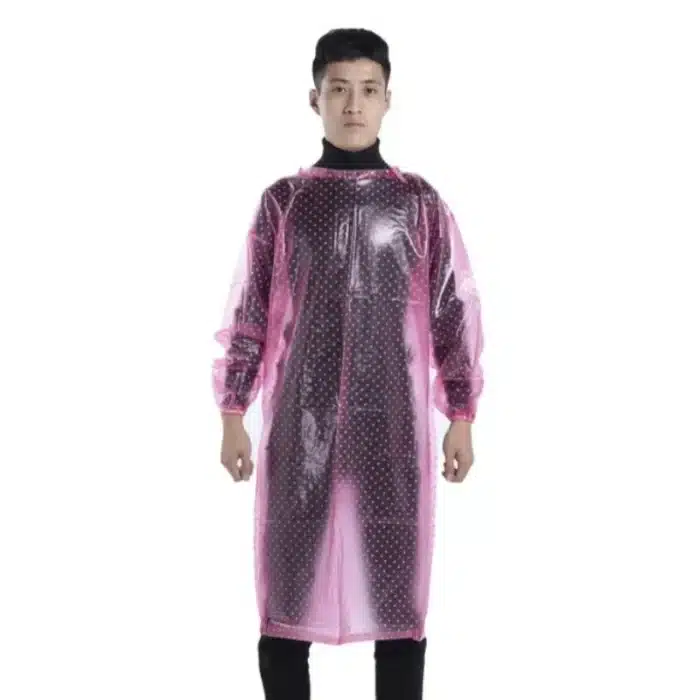 Tablier en plastique Transparent PVC, épais, imperméable, résistant à l'huile, salopette à manches longues, vêtements de protection, vêtements de travail aquatiques pour la maison 3
