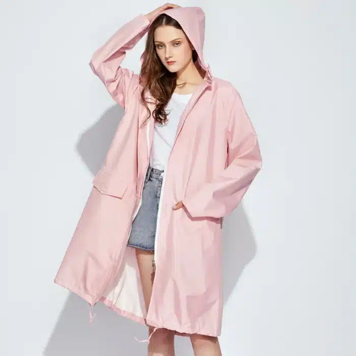 Femmes nouveau élégant imperméable femmes pluie Poncho manteau en plein air touristique léger imperméable fermeture éclair dames vêtements de pluie 1