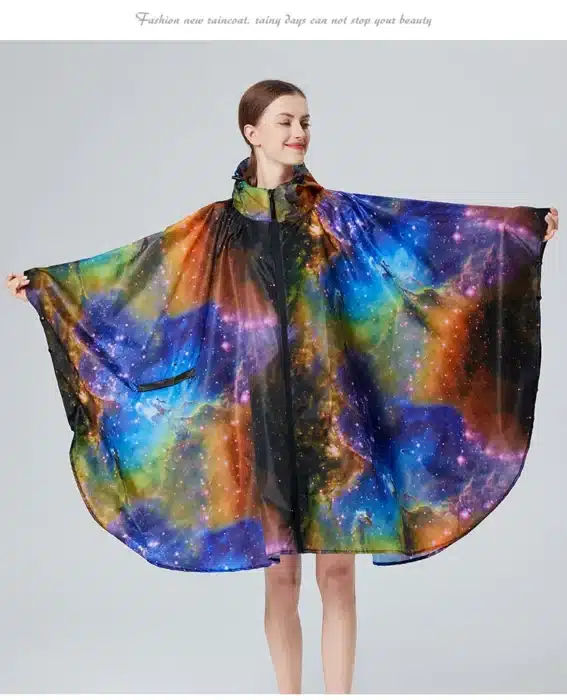 Hommes et femmes Van Gogh ciel étoilé imperméable coloré randonnée manteau de pluie unisexe Poncho imperméable cape alpinisme vêtements de pluie 6