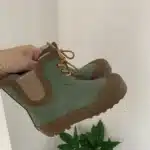Chaussures de Pluie en Caoutchouc Souple, à Lacets, Antidérapantes, Bottes Imperméables, Mi-Mollet, pour Enfant Garçon et Fille 3