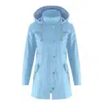 Imperméable léger décontracté pour femme, veste à capuche longue, coupe-vent d'extérieur, vêtements d'extérieur imperméables 2