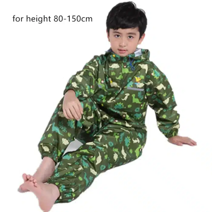 Imperméable dinosaure imperméable pour enfants, manteau de pluie, combinaison, combinaison de pluie pour étudiants, bébé qui pleut 2
