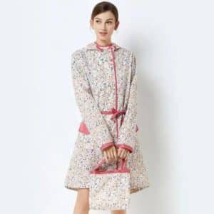 Manteau impermeable imprimé floral