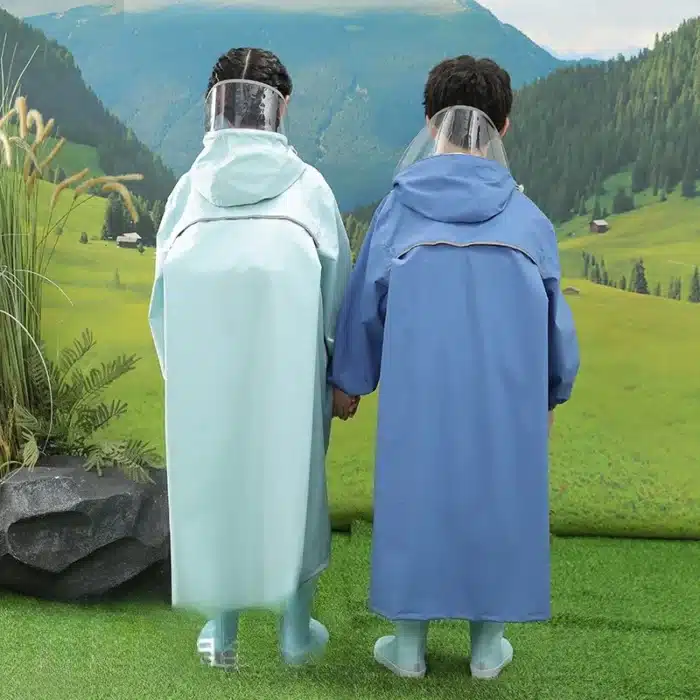 Manteau imperméable japonais pour enfants, vêtements imperméables pour garçons et filles de la maternelle, manteau de pluie imperméable pour visite en plein air 2