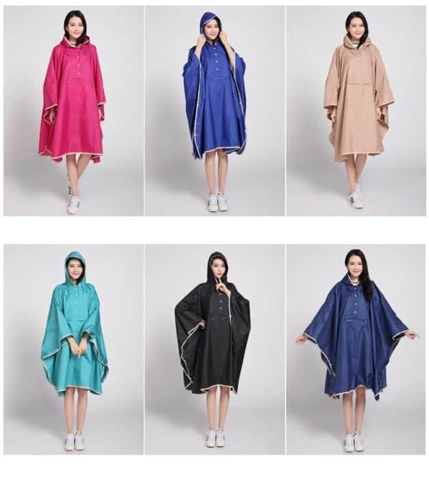 Poncho de pluie velo femme
