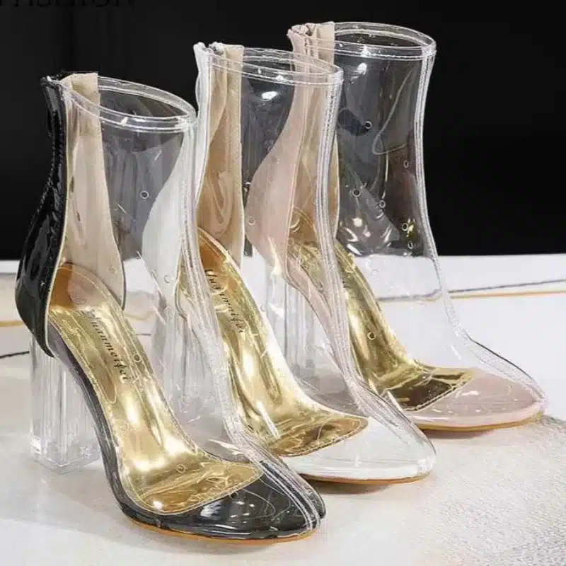 Botte transparente a talon