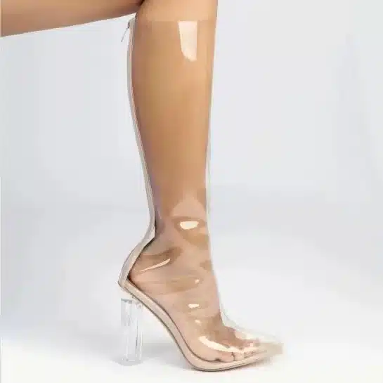 Bottes de pluie transparente femme