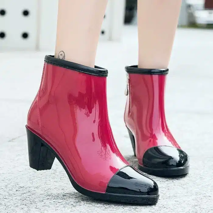 Bottes de pluie avec talon